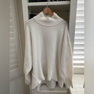 Free People Ivory M Afterglow Mock Neck Sweater
